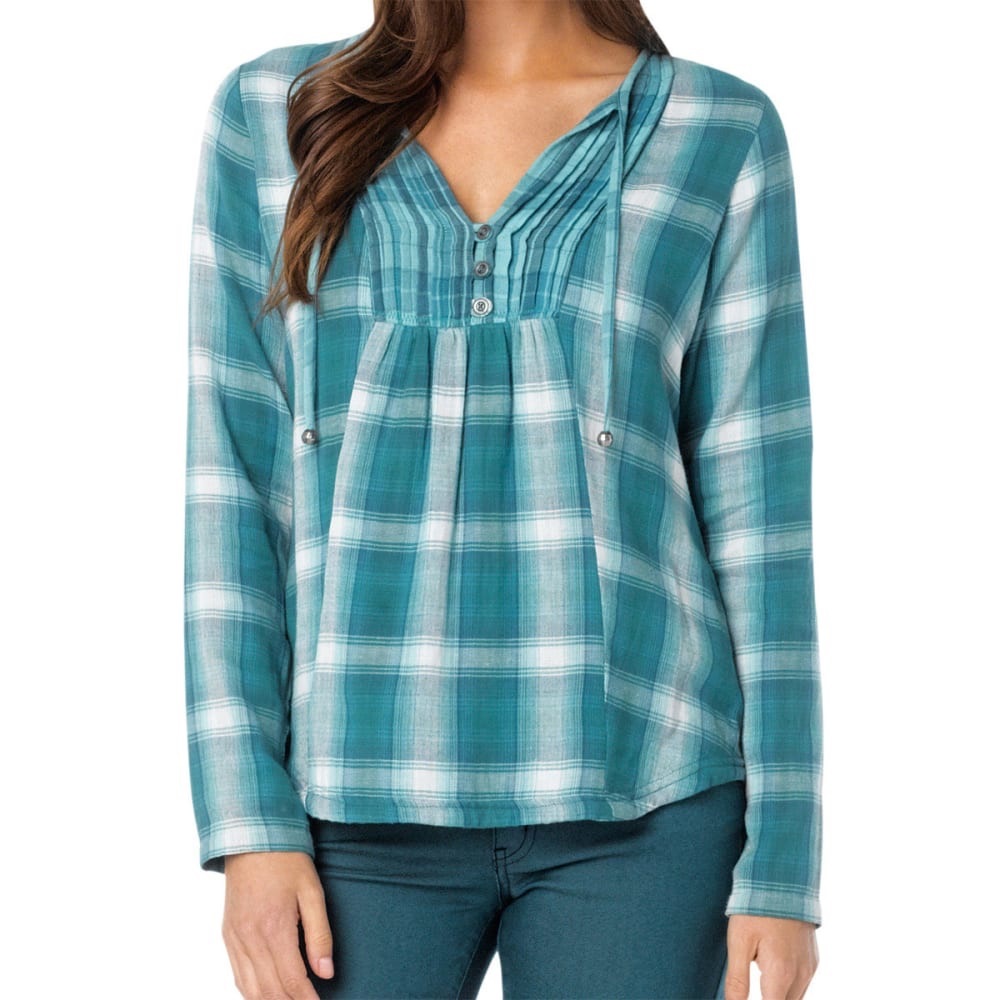PRANA Women's Plaid Francine Top size Small